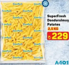 SUPERFRESH DONDURULMUŞ PATATES 2,5 KG